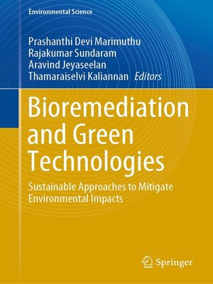 cover image of Bioremediation and Green Technologies